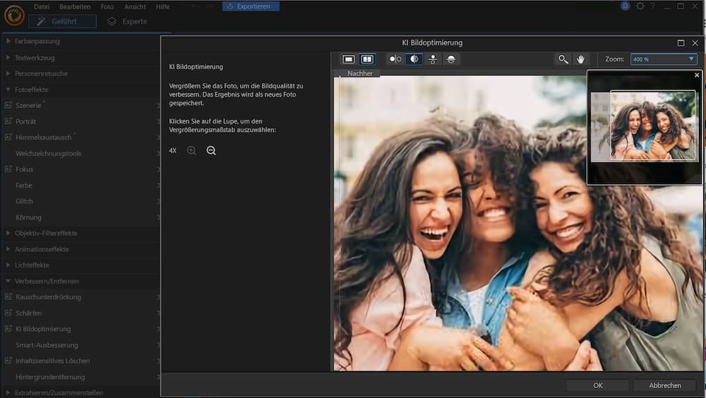 PhotoDirector PC - Bild vergrößern